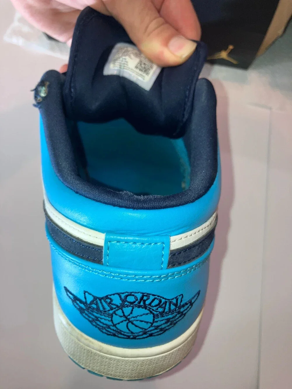 Sz 11.5 Air Jordan 1 Low “UNC” 6/10 Cond in Box with goat tag + reciept